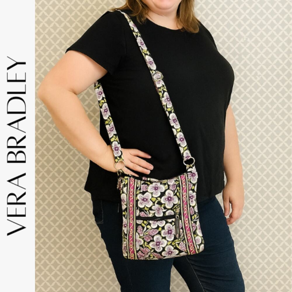 VERA BRADLEY Plum Petals Hipster Crossbody Bag, EUC!